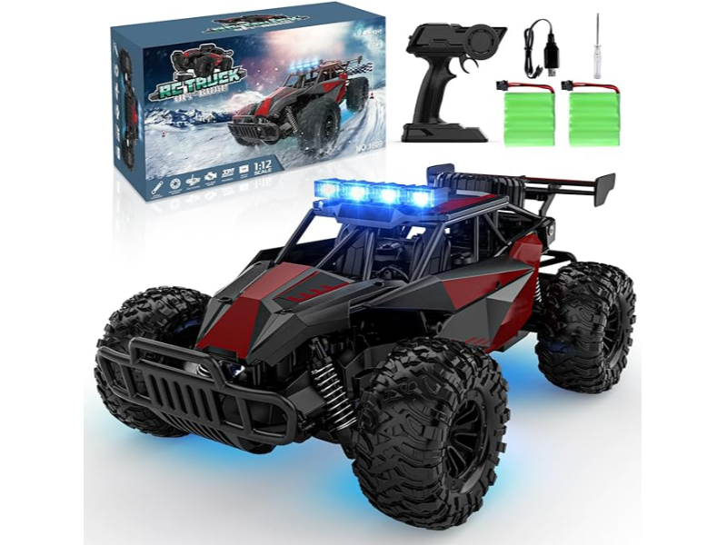 BLUEJAY Remote Control Car   2 4GHz High Speed 33KM H RC Cars Toys  1 12 Monster RC Truck Off Road with LED Headlight and Rechargeable Battery Gifts for Adults Boys 8 12